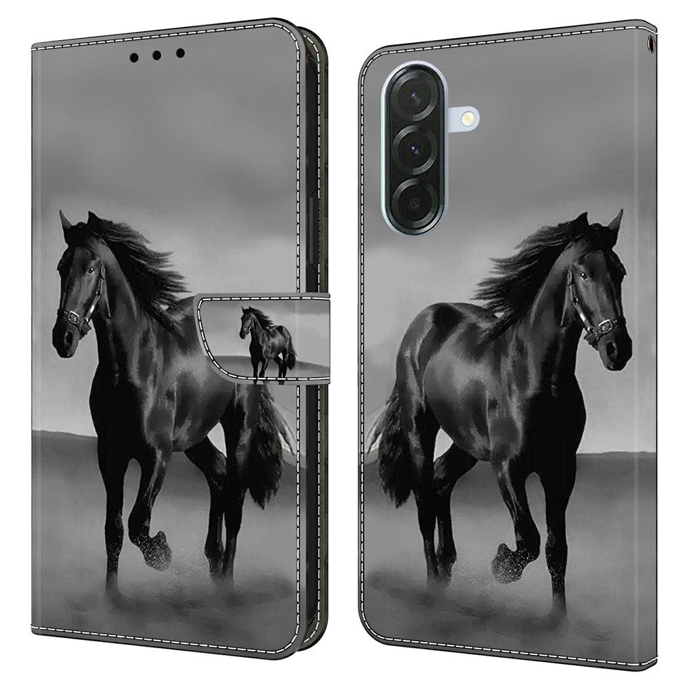 Samsung Galaxy A37 EIDERWOOD Fodral med Korthållare & Stativfunktion - Häst