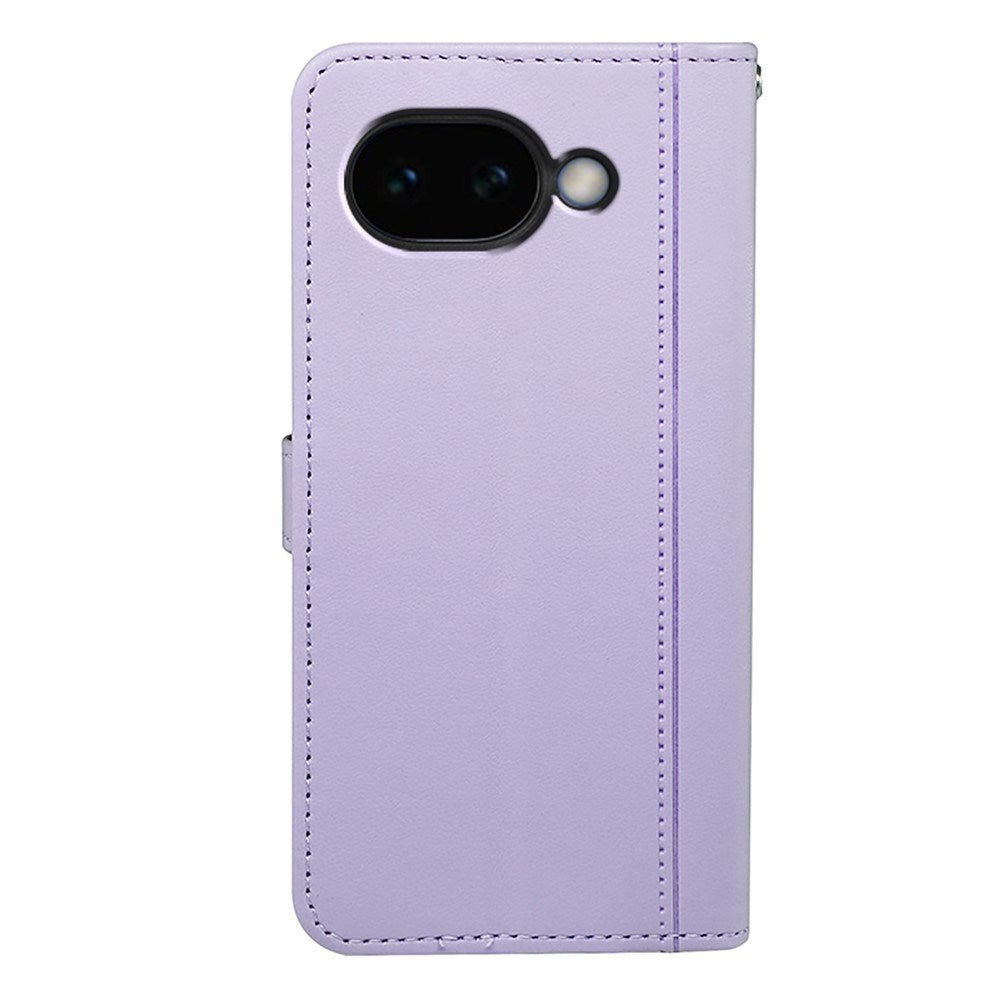 Google Pixel 10a EIDERWOOD Konstläder Fodral m. Korthållare & Stativfunktion – Lila