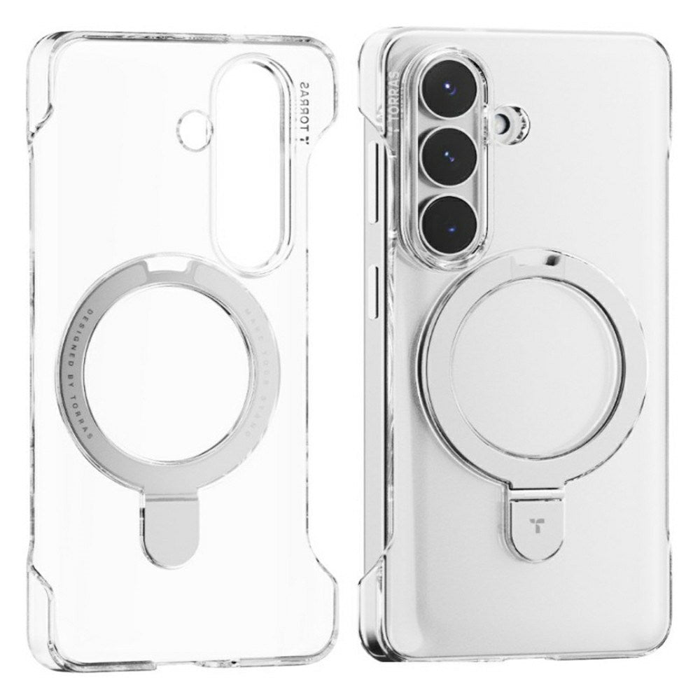 Samsung Galaxy S26 TORRAS Ostand Q1 Slim Hårt Plast Skal m. Kickstand – MagSafe Kompatibel – Genomskinlig