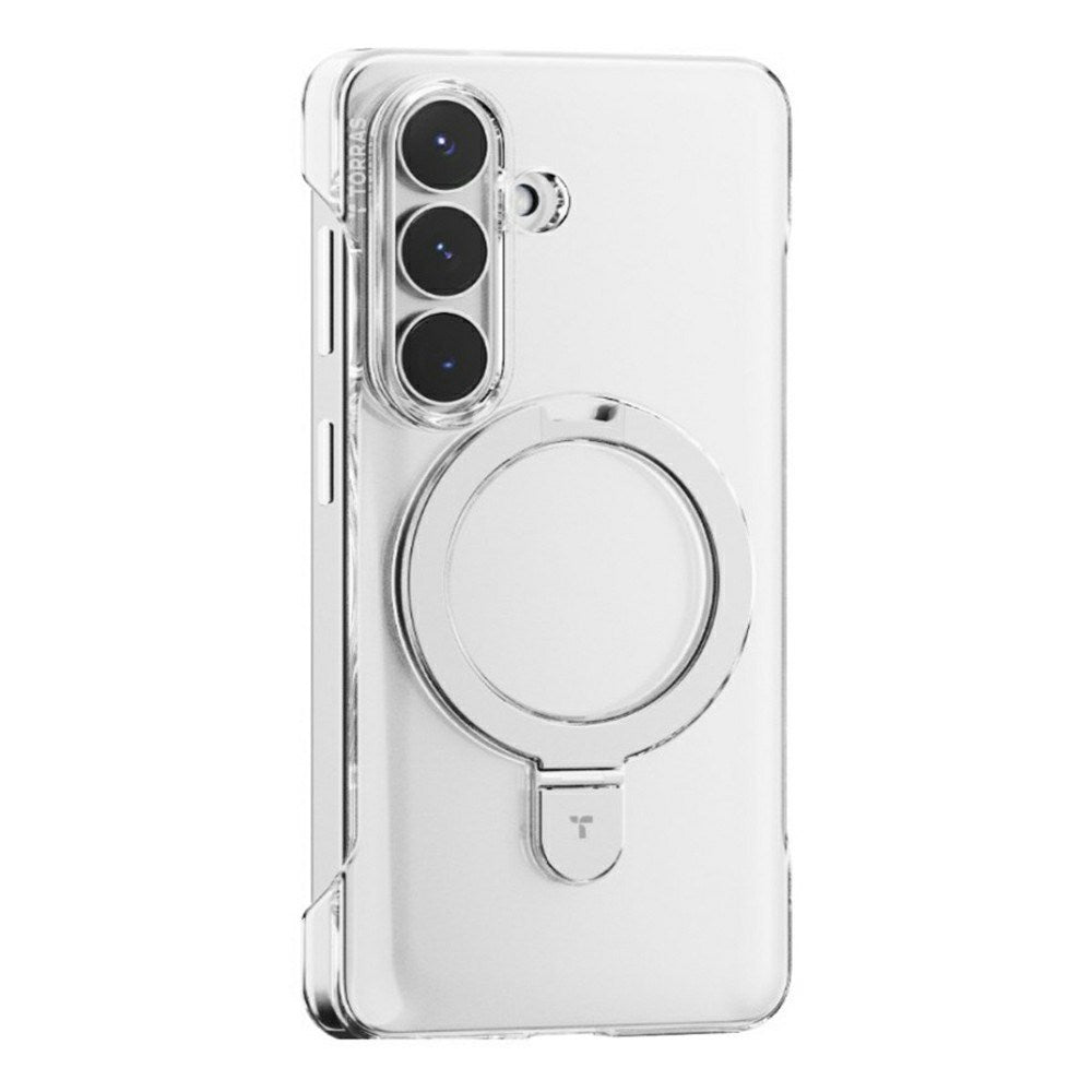 Samsung Galaxy S26 TORRAS Ostand Q1 Slim Hårt Plast Skal m. Kickstand – MagSafe Kompatibel – Genomskinlig