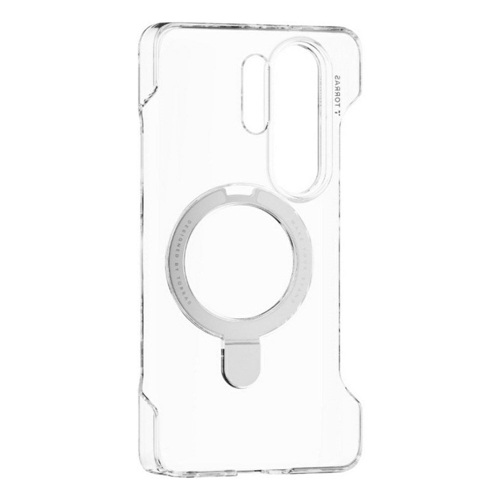 Samsung Galaxy S26 Ultra TORRAS Ostand Q1 Slim Hårt Plast Skal m. Kickstand – MagSafe Kompatibel – Genomskinlig