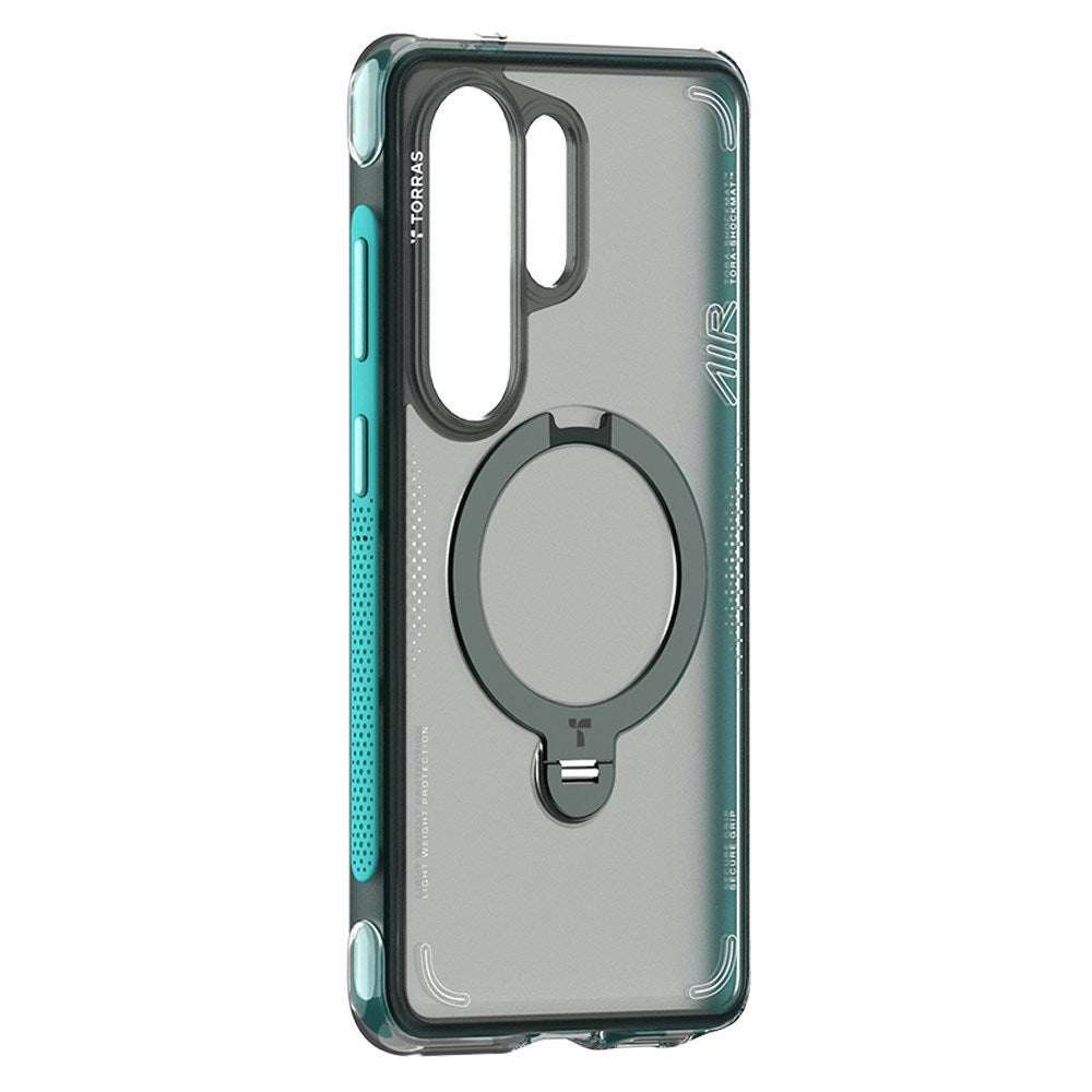 Samsung Galaxy S26 Ultra TORRAS Ostand Q3 Air Hybrid Plast Skal m. Kickstand – MagSafe Kompatibel – Turkos