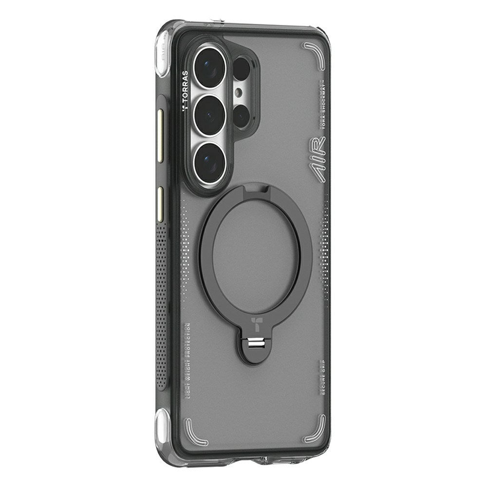 Samsung Galaxy S26 Ultra TORRAS Ostand Q3 Air Hybrid Plast Skal m. Kickstand – MagSafe Kompatibel – Svart
