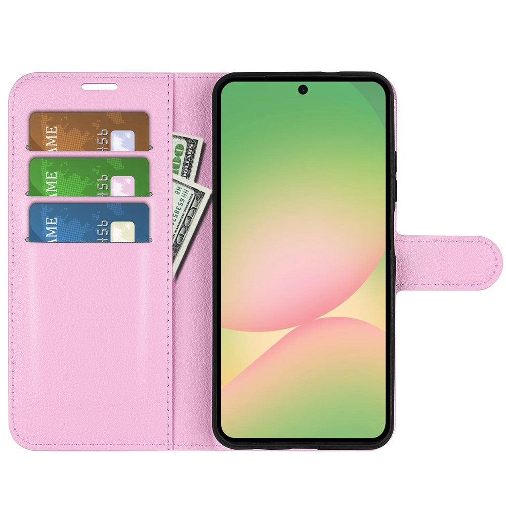 EIDERWOOD Samsung Galaxy A57 Konstläder Fodral m. Korthållare & Ställfunktion - Rosa