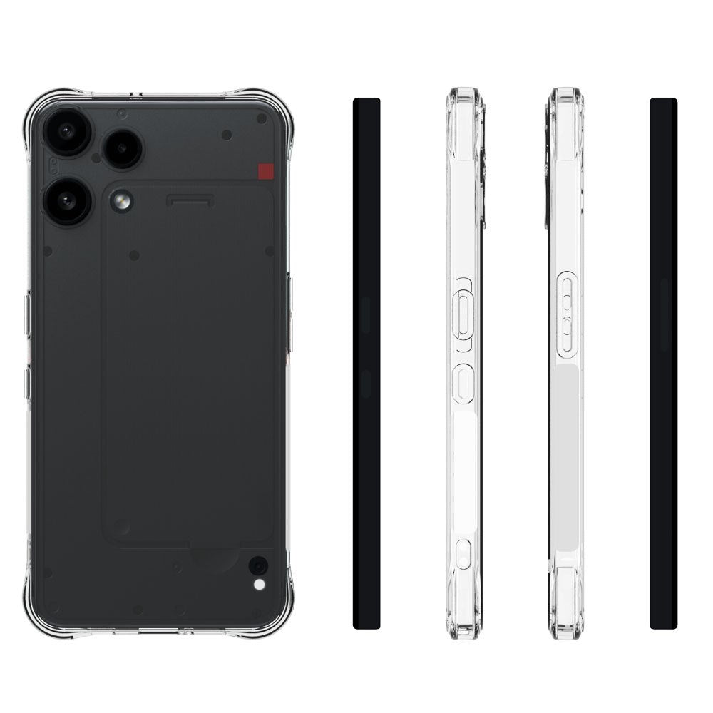 Nothing Phone (3a) Lite EIDERWOOD Flexibelt Plast Skal med Stötdämpande Hörn - Genomskinlig