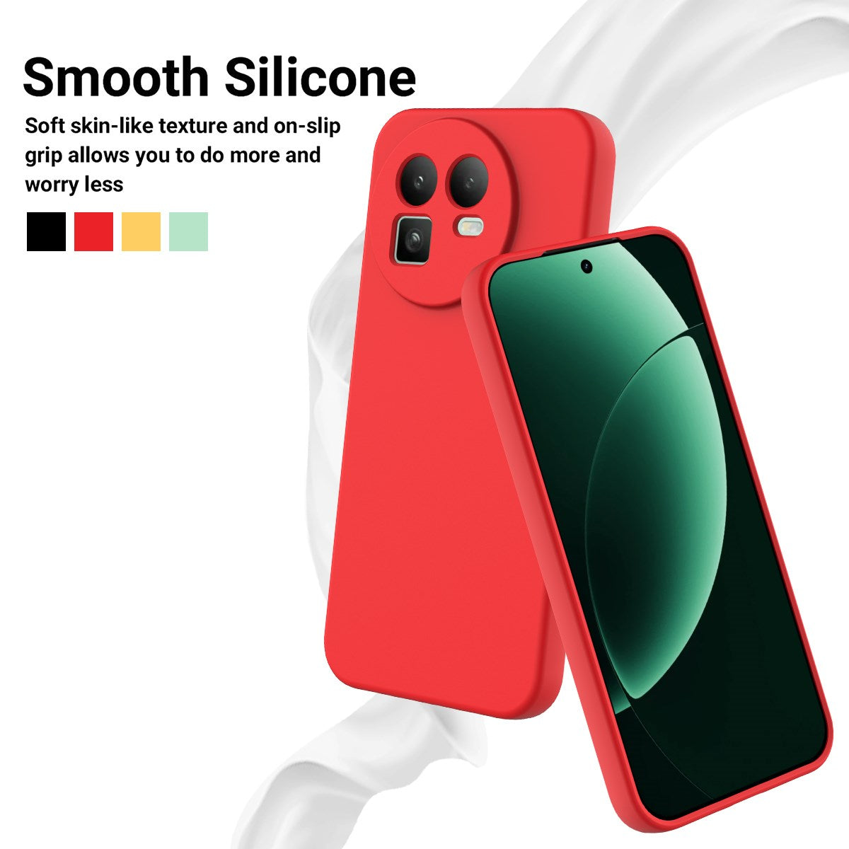 Realme GT 8 EIDERWOOD Silikon Skal m. Rem - Röd
