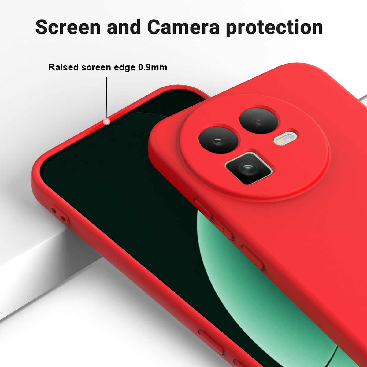 Realme GT 8 EIDERWOOD Silikon Skal m. Rem - Röd