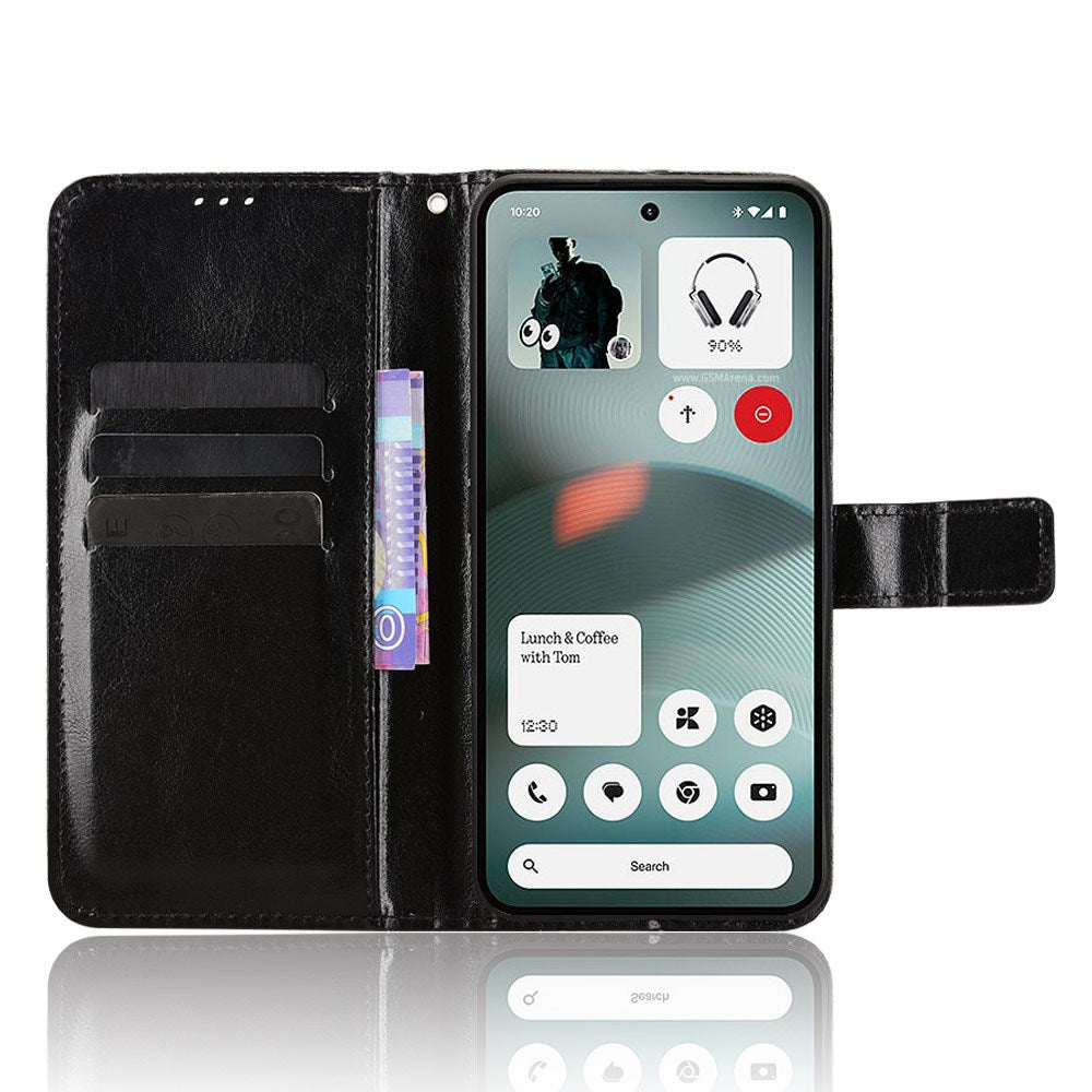 EIDERWOOD Nothing Phone (3a) Lite Konstläder Fodral m. Rem - Svart