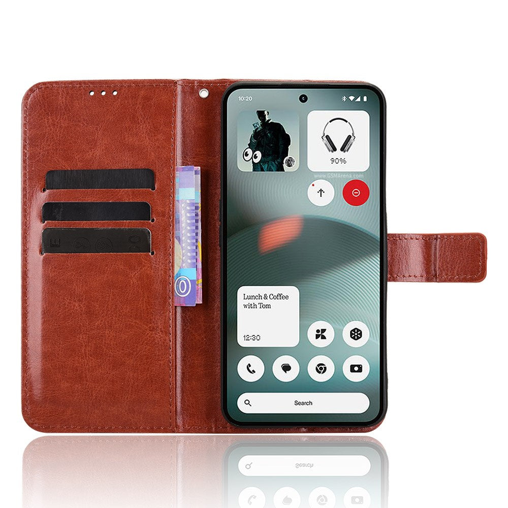 EIDERWOOD Nothing Phone (3a) Lite Konstläder Fodral m. Rem - Brun