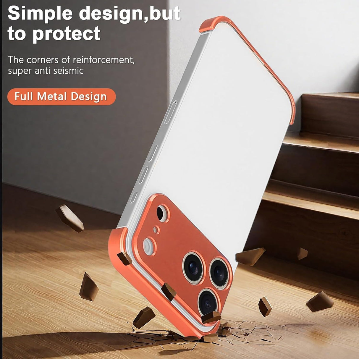 iPhone 17 Pro Tvådelat Bumper Skal m. Kameraskydd - Orange