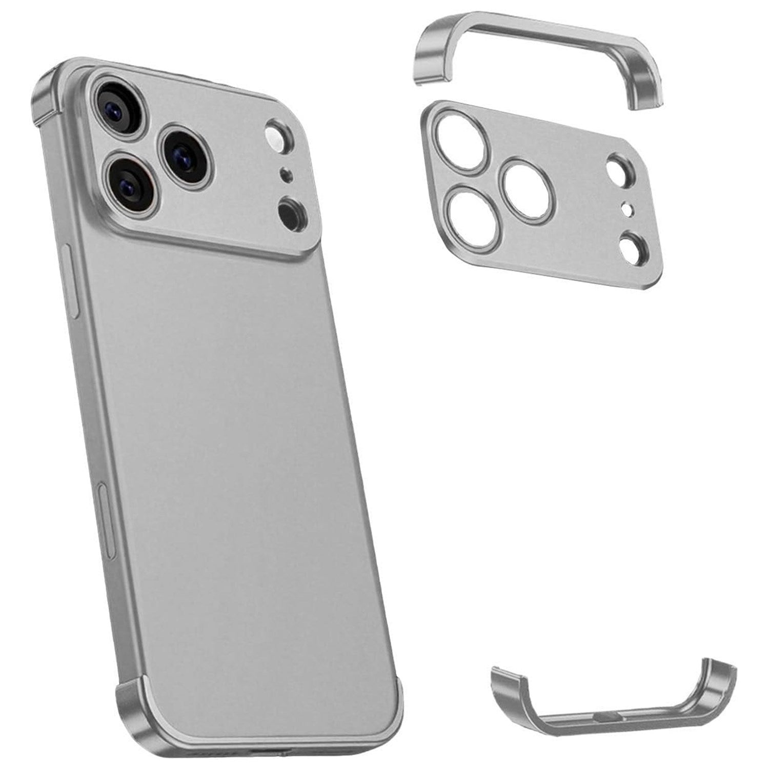 iPhone 17 Pro Tvådelat Bumper Skal m. Kameraskydd - Grå
