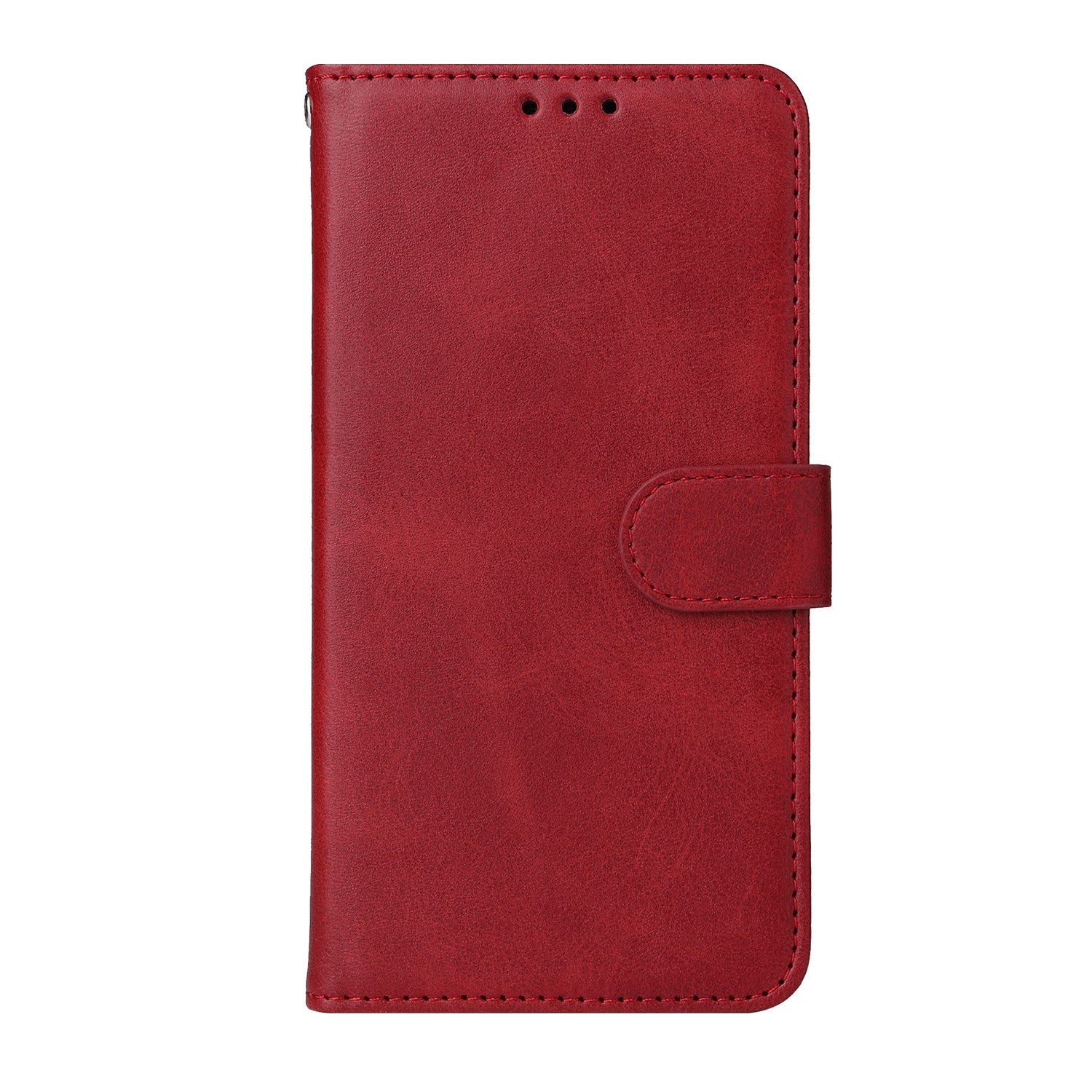 OPPO A6x EIDERWOOD Konstläder Fodral med Kortfack & Stativfunktion - Röd