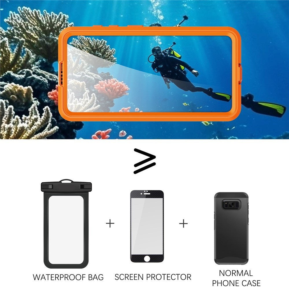 Samsung Galaxy S26 Redpebber Vattentätt Hybrid Plast Skal – MagSafe Kompatibel – Orange