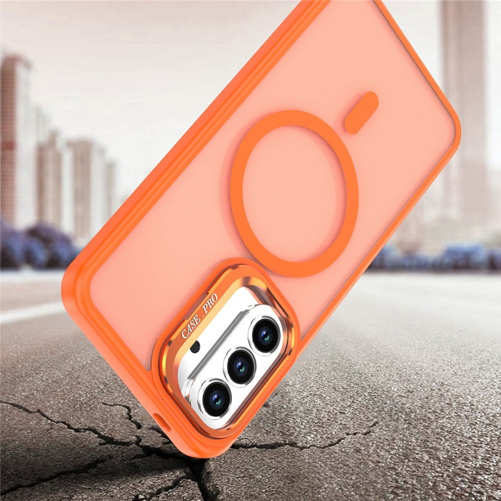 Samsung Galaxy A57 EIDERWOOD Hybrid Skal med Kickstand - MagSafe Kompatibelt - Orange