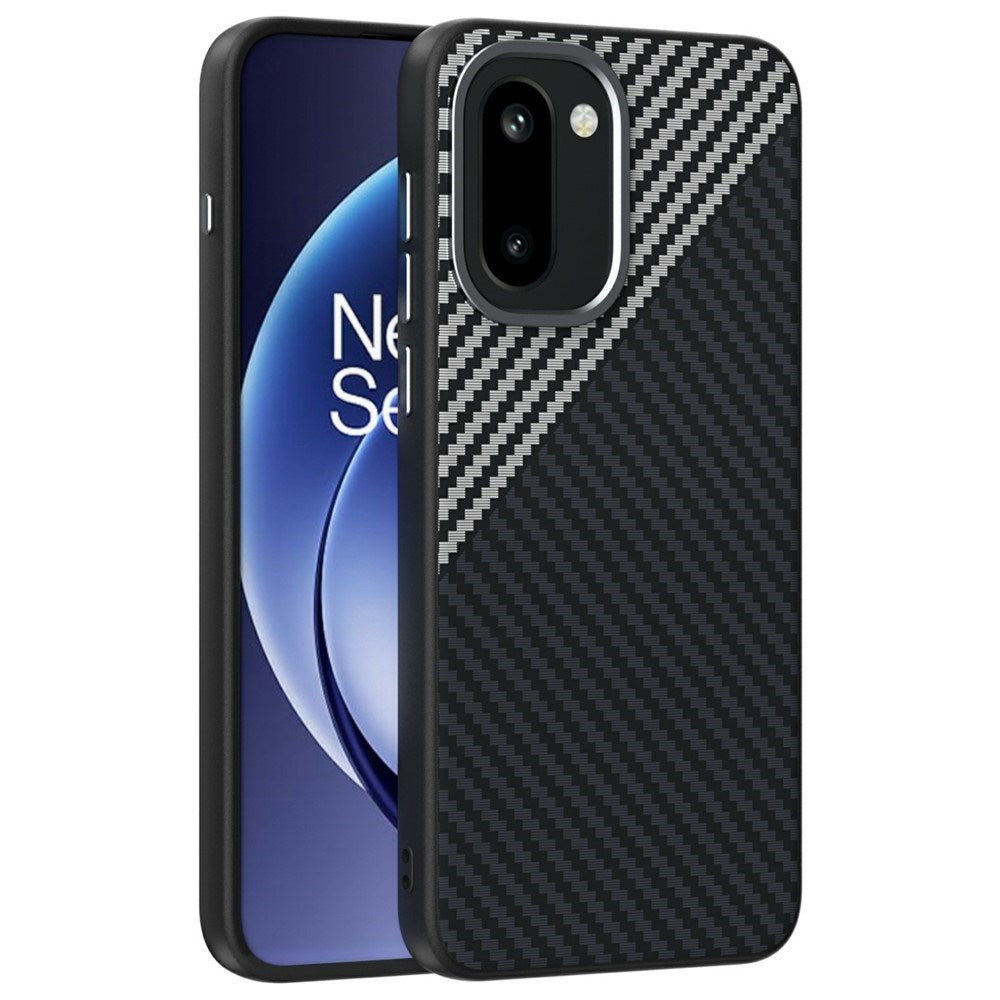 OnePlus 15R EIDERWOOD Magnetiskt Carbon Skal - MagSafe Kompatibel - Svart / Silver