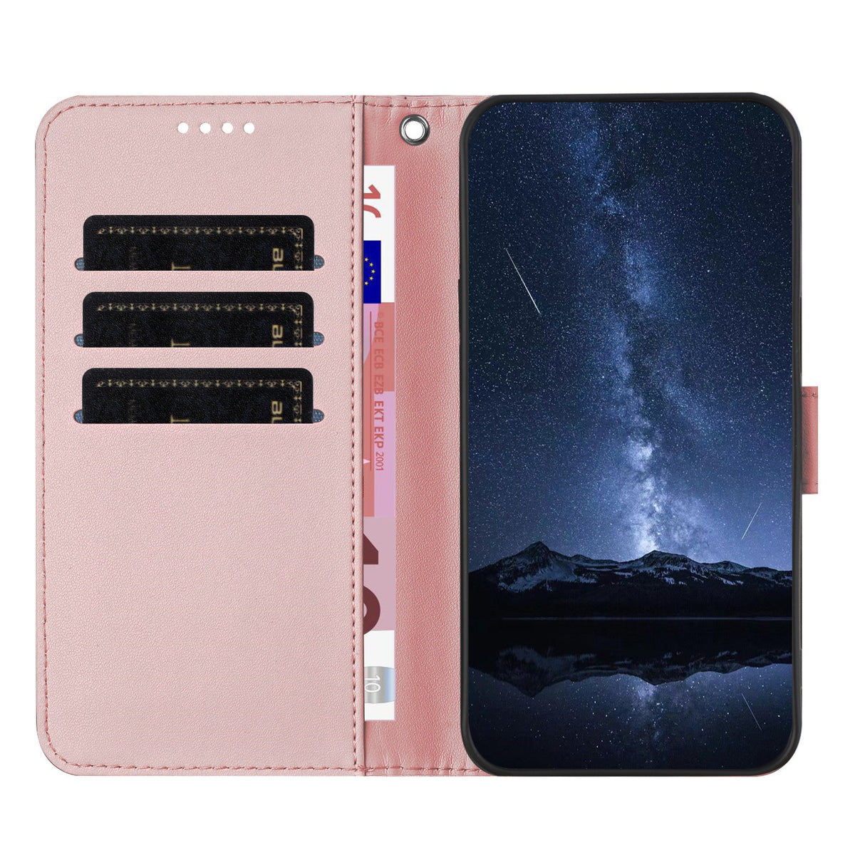 Xiaomi 17 Ultra EIDERWOOD Konstläder Fodral m. Korthållare & Stativfunktion - Roséguld