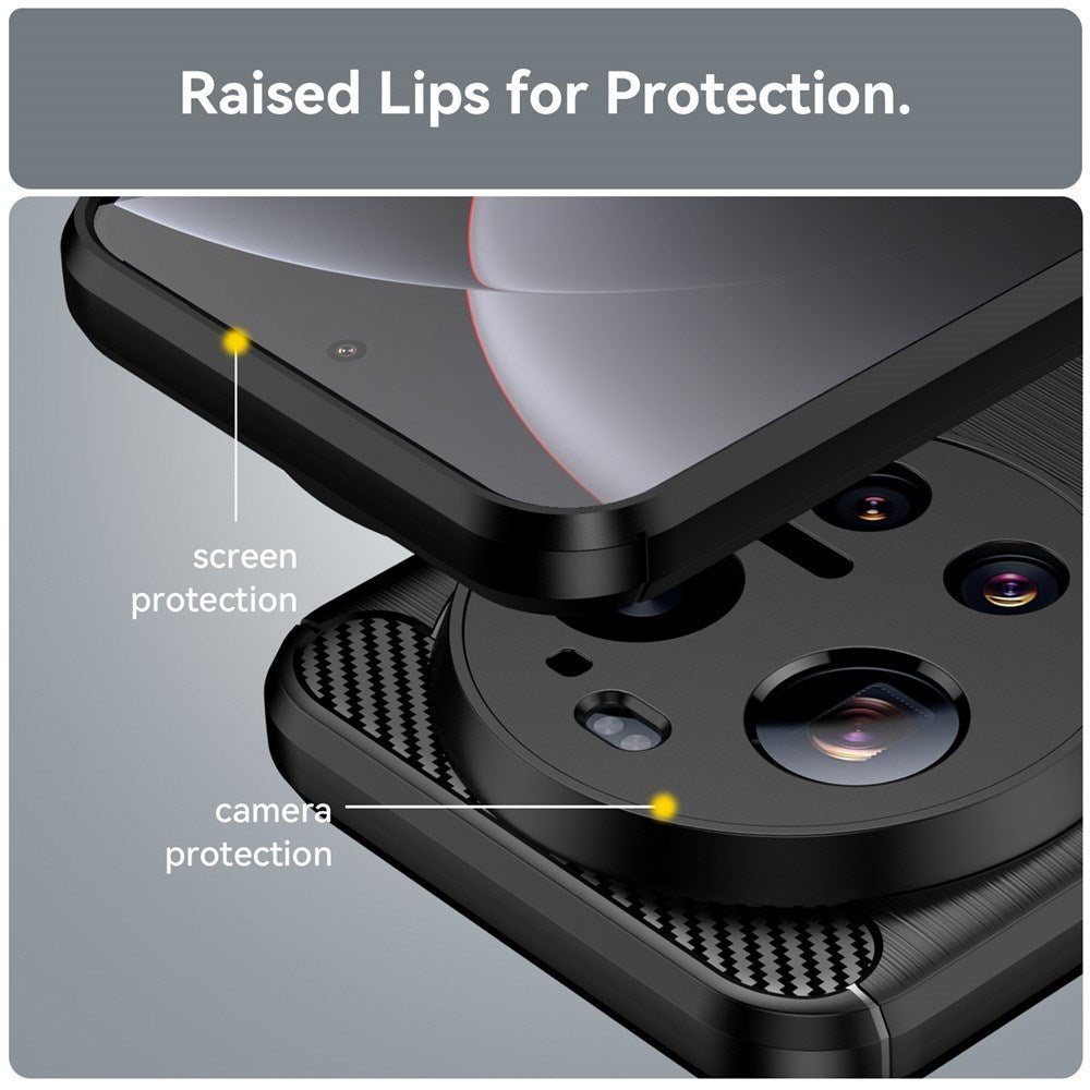 Xiaomi 17 Ultra EIDERWOOD Brushed Carbon Skal - Svart