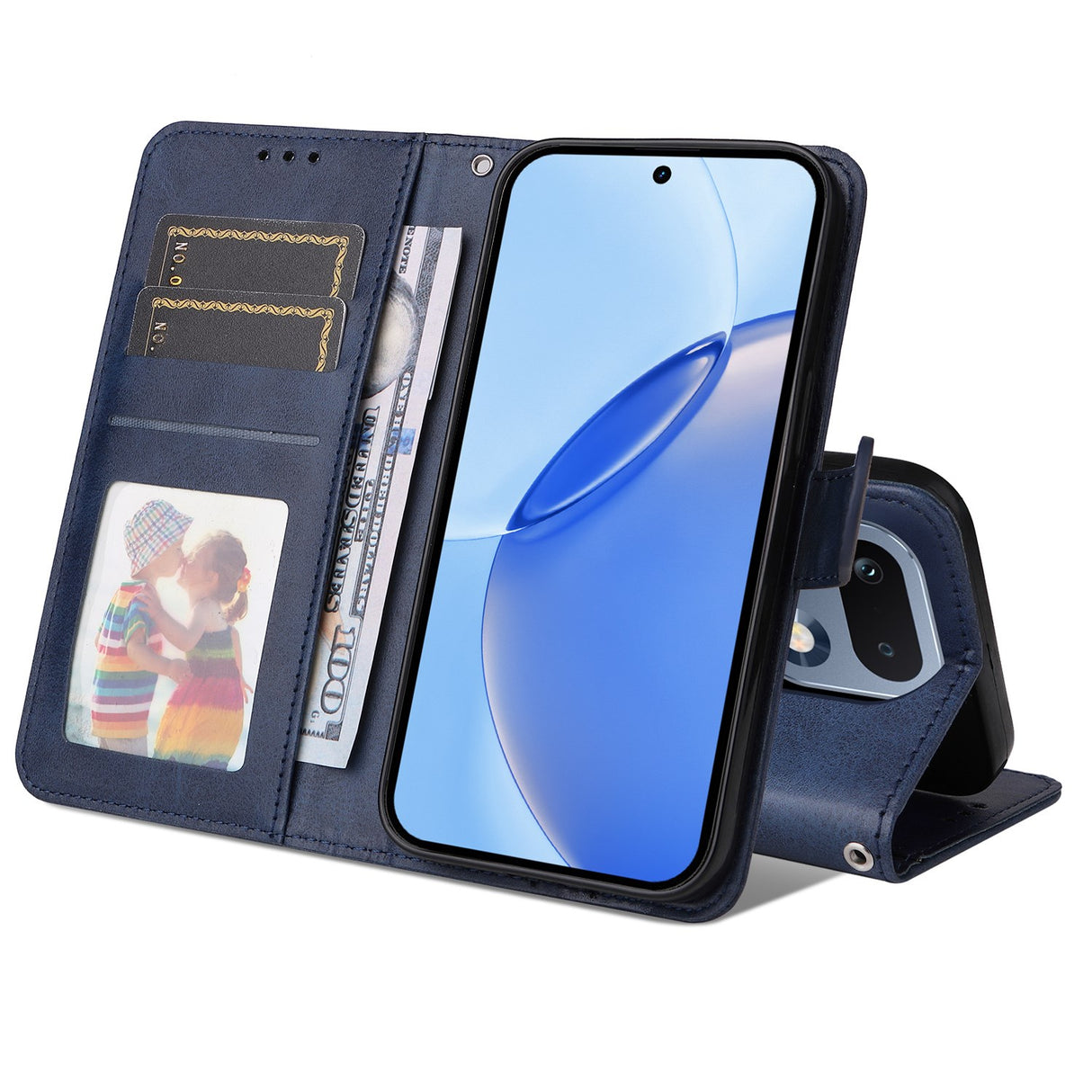Realme 16 Pro EIDERWOOD Konstläder Fodral m. Rem - Blå