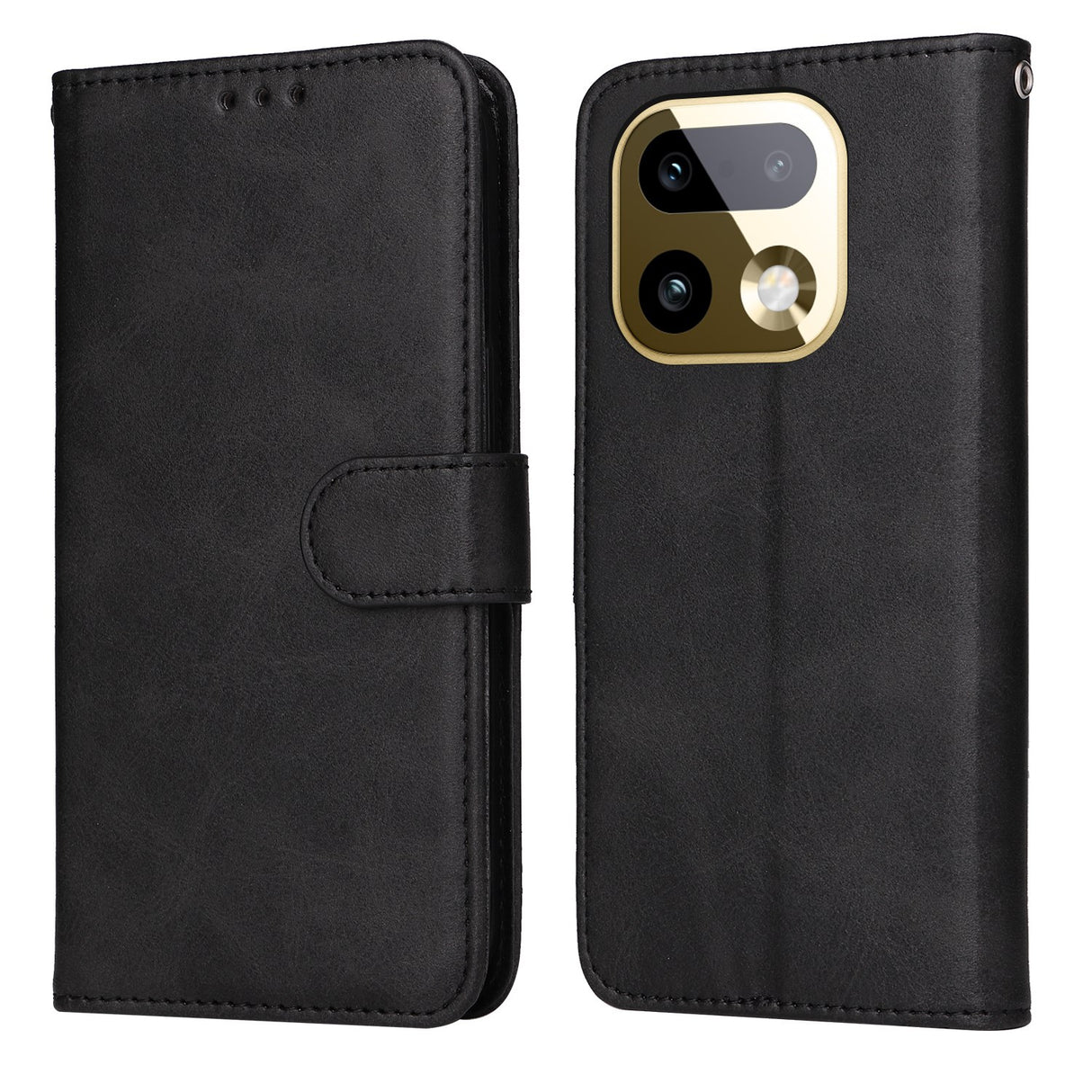 Realme 16 Pro+ EIDERWOOD Konstläder Fodral m. Rem - Svart