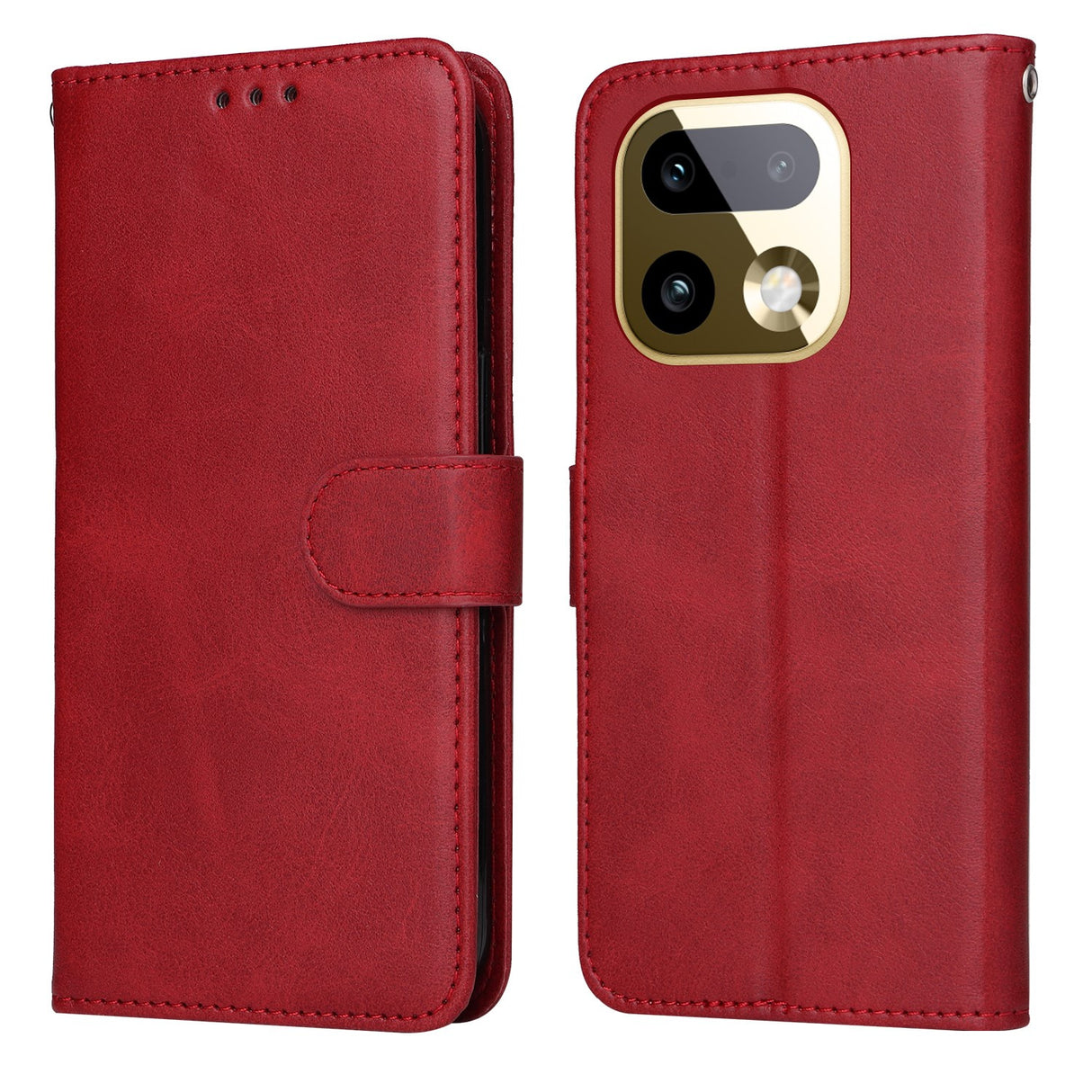 Realme 16 Pro+ EIDERWOOD Konstläder Fodral m. Rem - Röd