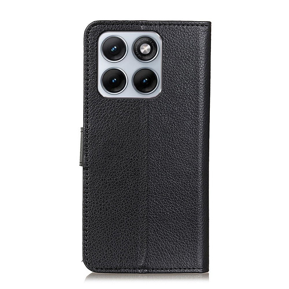 Motorola Edge 70 Fusion EIDERWOOD Konstläder Fodral m. Korthållare & Ställfunktion – Svart