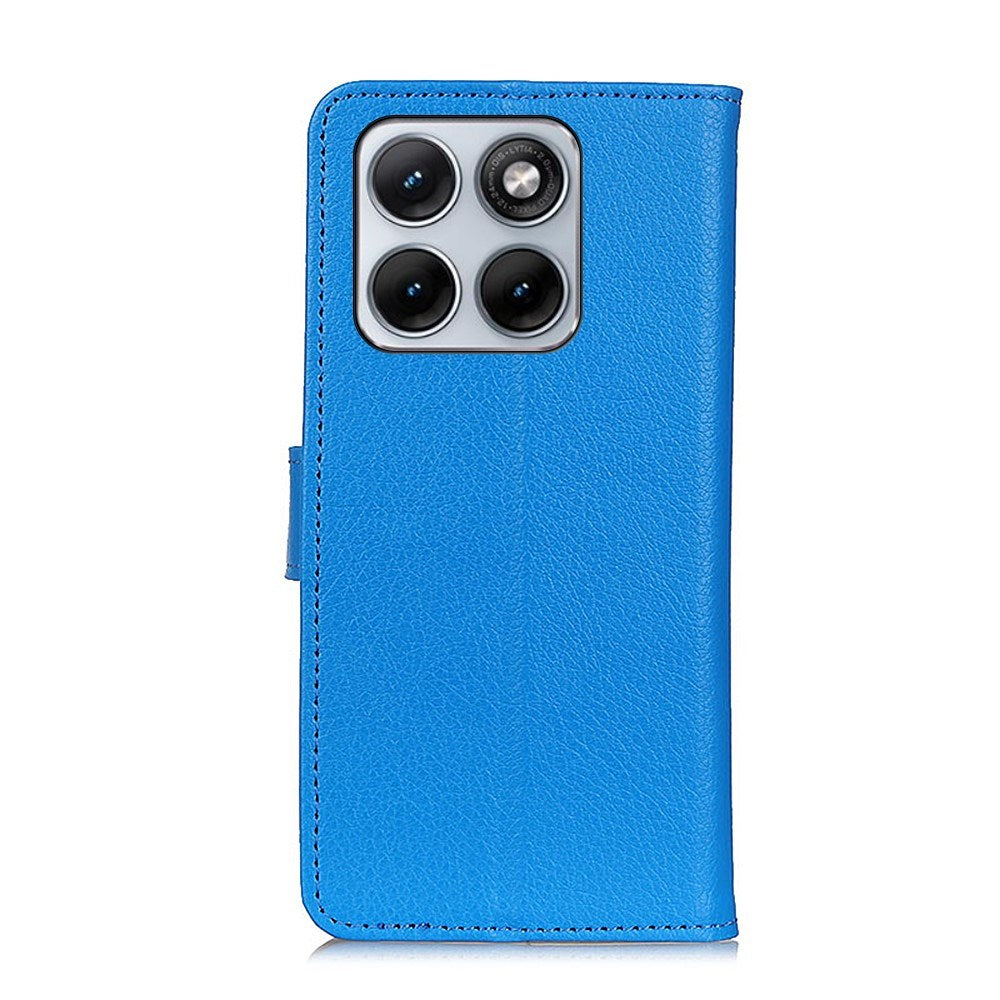 Motorola Edge 70 Fusion EIDERWOOD Konstläder Fodral m. Korthållare & Ställfunktion – Blå