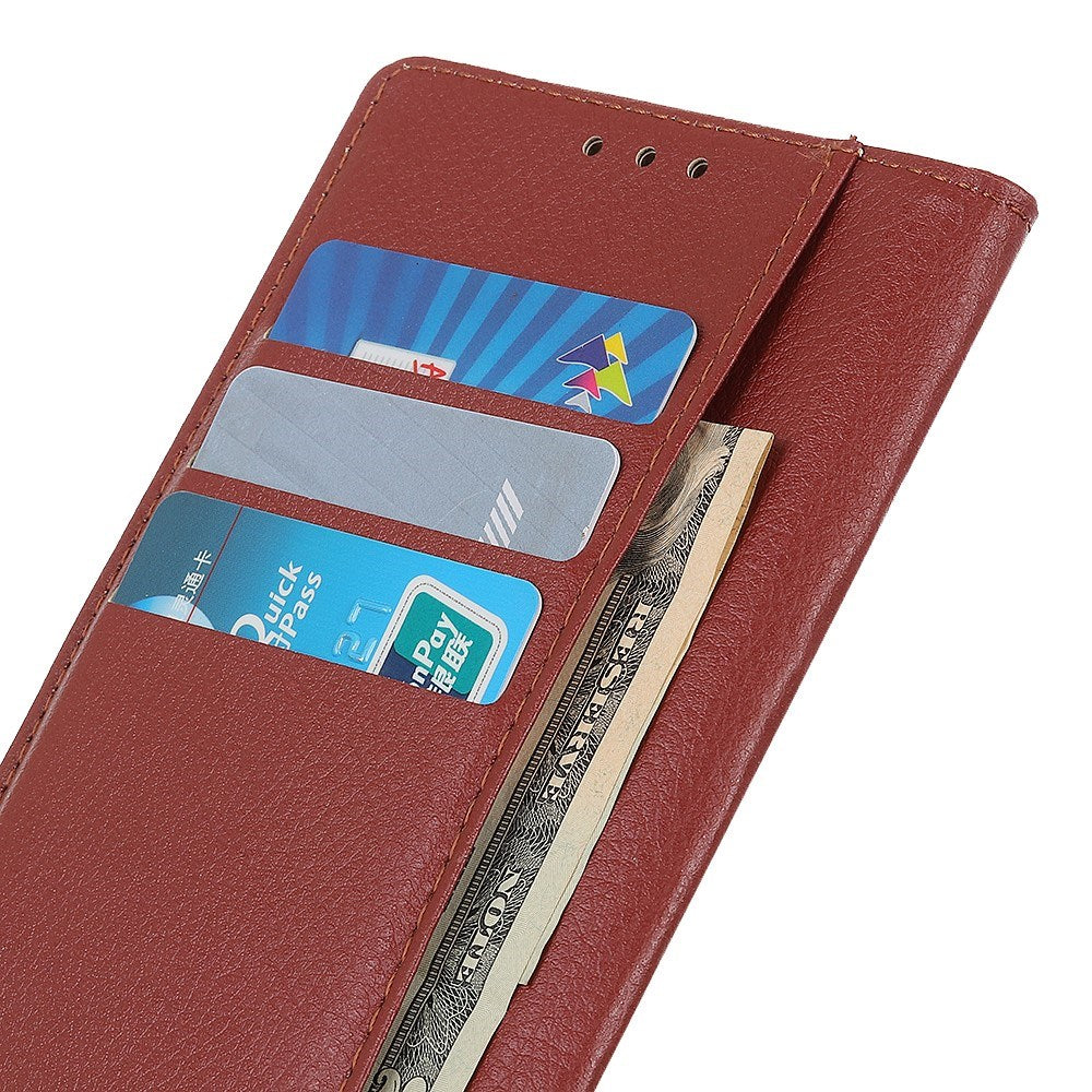 Motorola Edge 70 Fusion EIDERWOOD Konstläder Fodral m. Korthållare & Ställfunktion – Brun