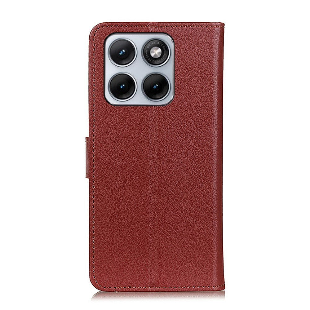Motorola Edge 70 Fusion EIDERWOOD Konstläder Fodral m. Korthållare & Ställfunktion – Brun