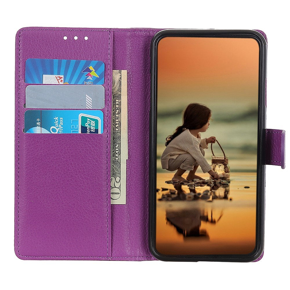 Motorola Edge 70 Fusion EIDERWOOD Konstläder Fodral m. Korthållare & Ställfunktion – Lila
