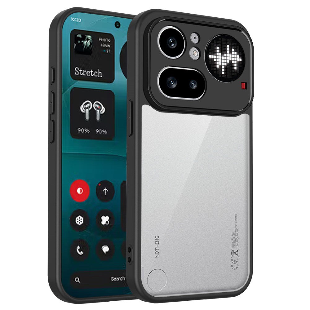Nothing Phone (4a) Pro Hybrid Mobil Skal - Genomskinlig / Svart