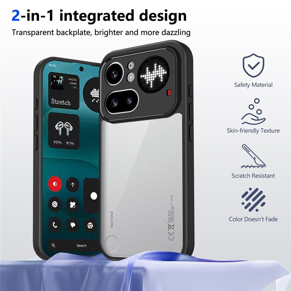 Nothing Phone (4a) Pro Hybrid Mobil Skal - Genomskinlig / Svart