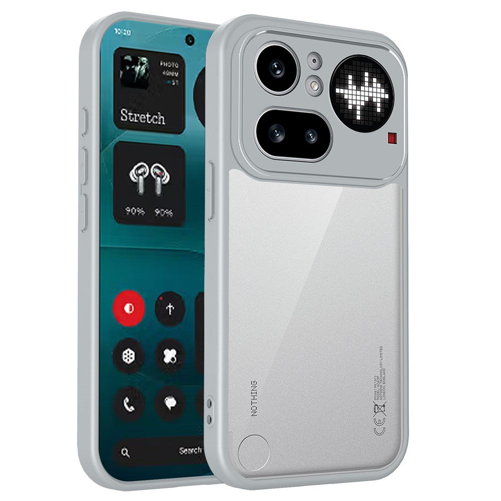 Nothing Phone (4a) Pro Hybrid Mobil Skal - Genomskinlig / Grå