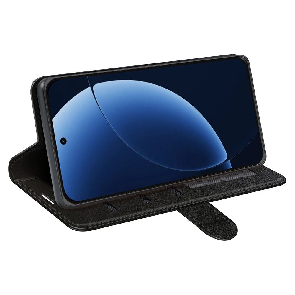 Realme GT 8 Pro EIDERWOOD Konstläder Fodral m. Kortfack & Stativfunktion - Svart
