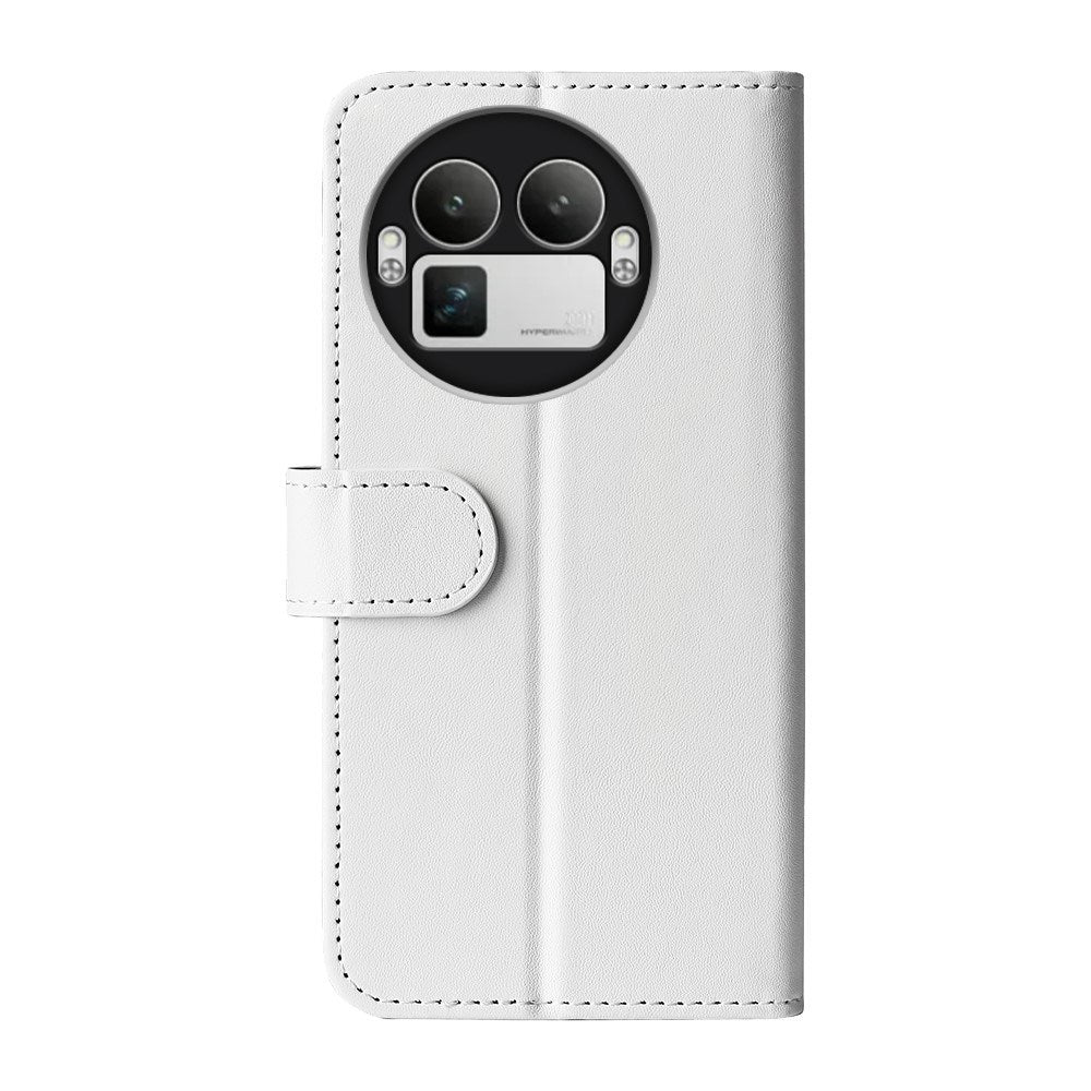 Realme GT 8 Pro EIDERWOOD Konstläder Fodral m. Kortfack & Stativfunktion - Vit