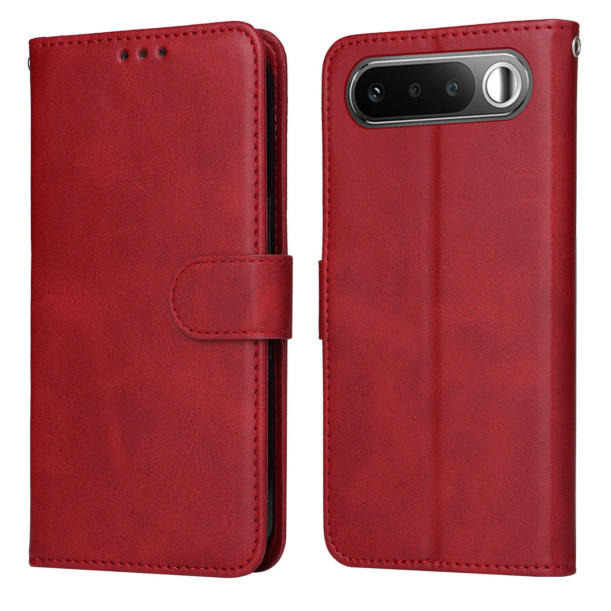 Realme 16 EIDERWOOD Konstläder Fodral m. Rem - Röd