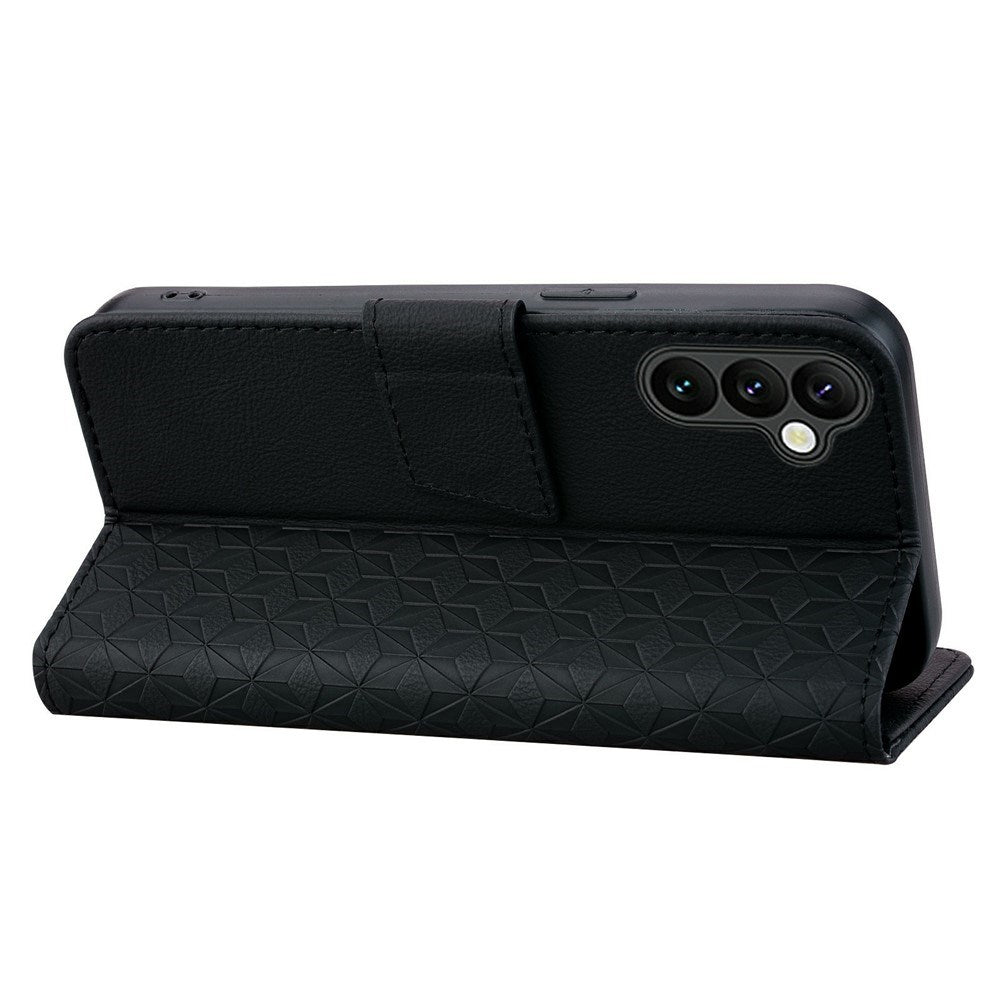 Samsung Galaxy A57 EIDERWOOD Fodral med Tryck - Korthållare & Rem - Svart