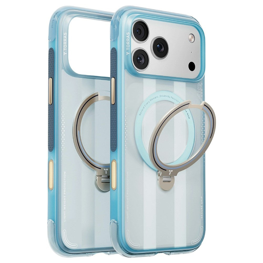 iPhone 17 Pro TORRAS Ostand Q3 Air Skal med 360° Stativ – MagSafe Kompatibelt - Argentina Pampas Eagle