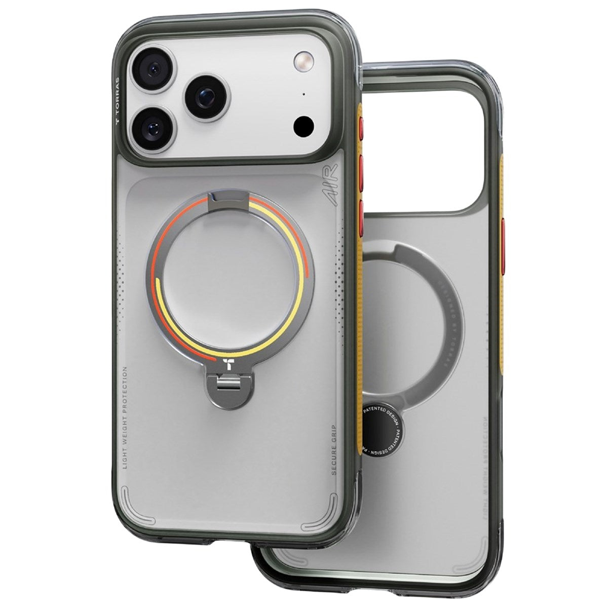 iPhone 17 Pro TORRAS Ostand Q3 Air Skal med 360° Stativ – MagSafe Kompatibelt - Germay Iron