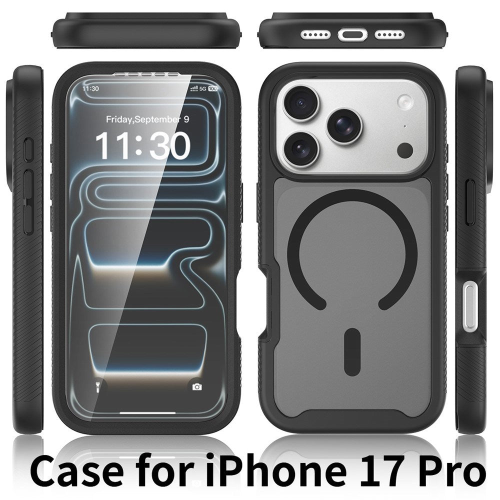 iPhone 18 Pro / 17 Pro EIDERWOOD 2-i-1 Matt Hybrid Plast Skal m. Skärmskyddsfilm - MagSafe Kompatibel - Svart