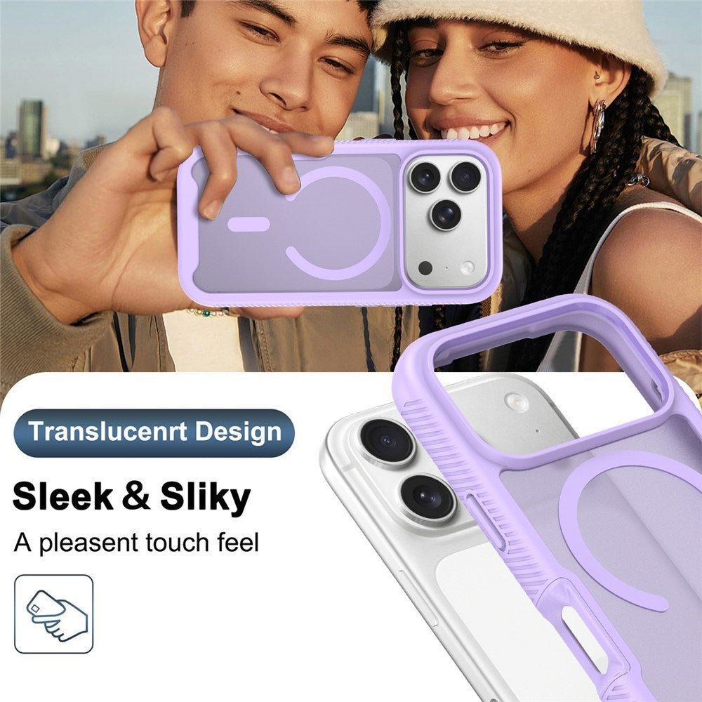iPhone 18 Pro / 17 Pro EIDERWOOD 2-i-1 Matt Hybrid Plast Skal m. Skärmskyddsfilm - MagSafe Kompatibel - Lila