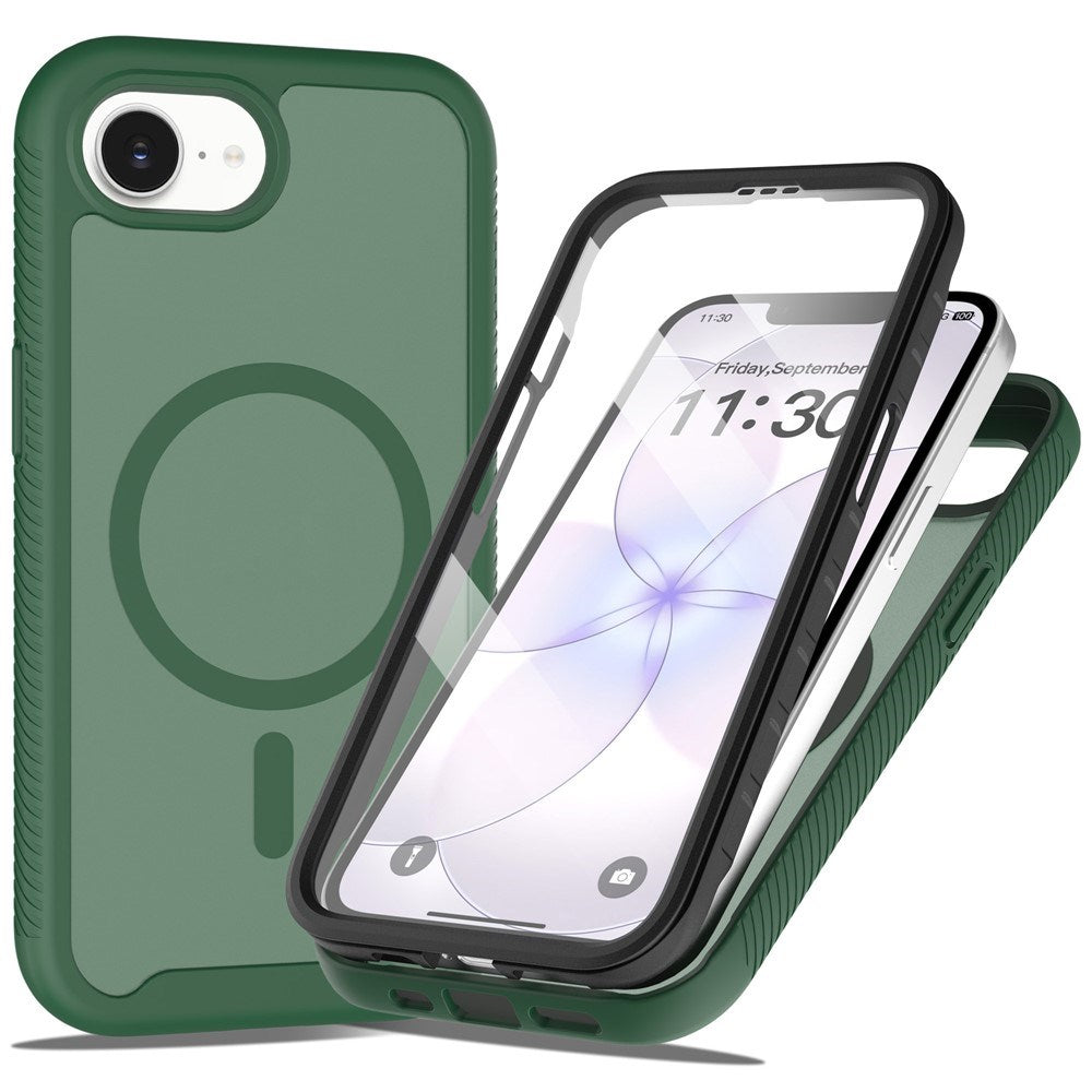 iPhone 17e / 16e EIDERWOOD Matt Hybrid Skal med Skärmskyddsram - Grön