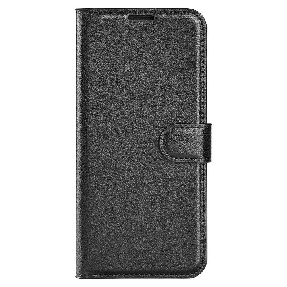 OPPO A17 EIDERWOOD Konstläder Fodral m. Korthållare & Ställfunktion - Svart