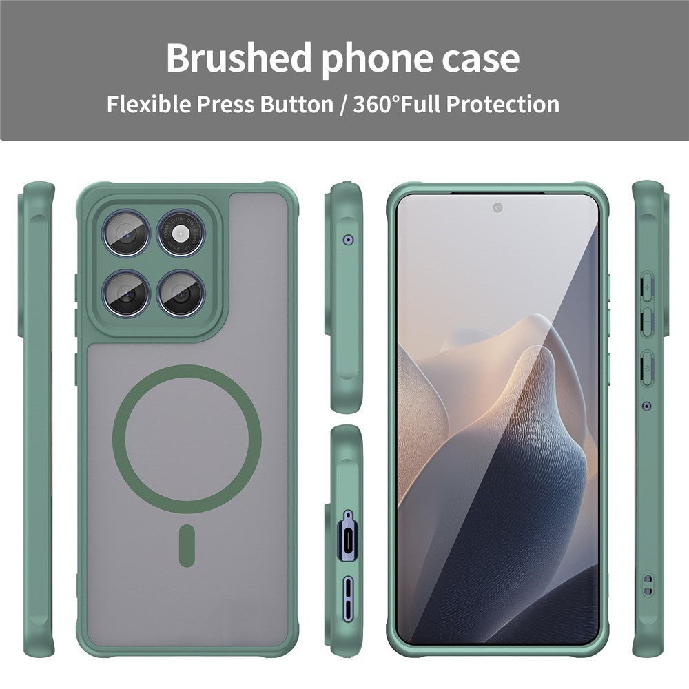 Motorola Moto G77 / G67 EIDERWOOD Hybrid Plast Skal - MagSafe Kompatibel - Grön