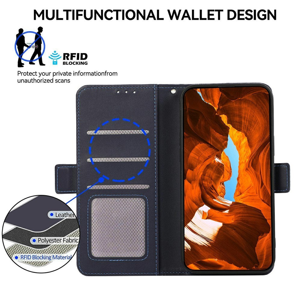 EIDERWOOD Google Pixel 11 Pro XL Fodral med RFID-Blockerare & Korthållare - Mörkblå