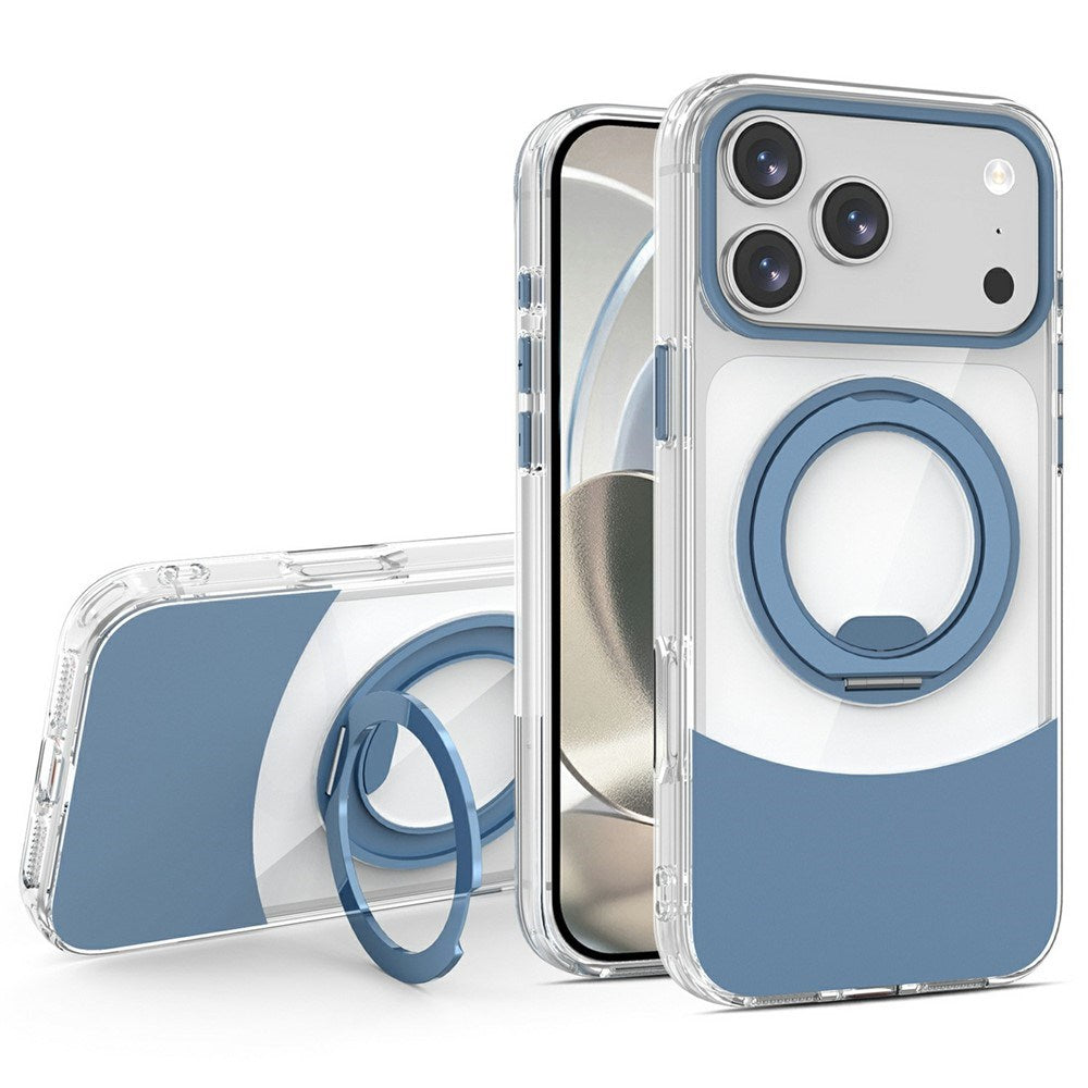 iPhone 17 Pro Max EIDERWOOD Hybrid Skal med Stativfunktion - MagSafe Kompatibel - Genomskinlig / Blå