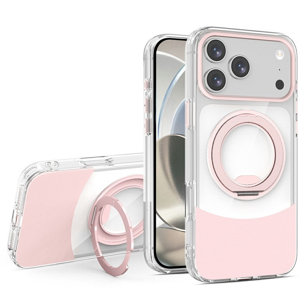 iPhone 17 Pro Max EIDERWOOD Hybrid Skal med Stativfunktion - MagSafe Kompatibel - Genomskinlig / Rosa