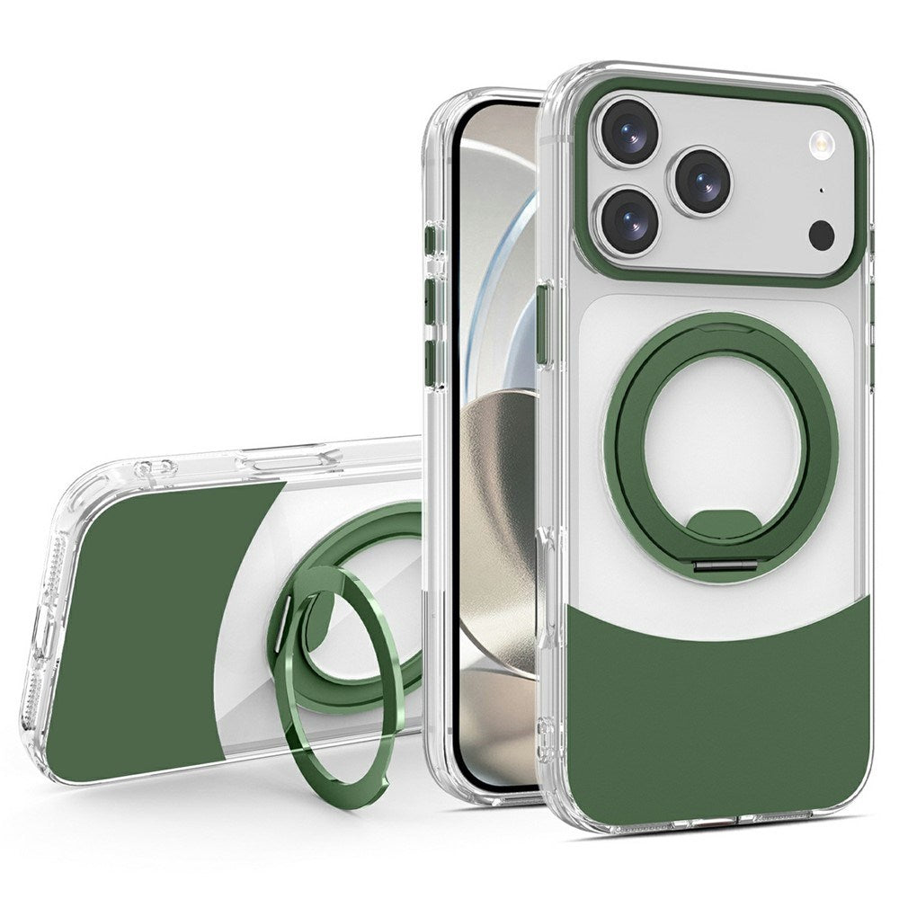 iPhone 17 Pro Max EIDERWOOD Hybrid Skal med Stativfunktion - MagSafe Kompatibel - Genomskinlig / Grön