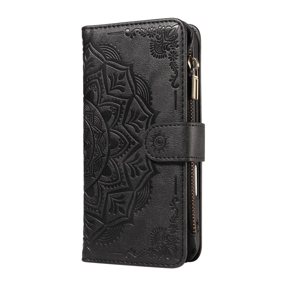 iPhone 17 Pro EIDERWOOD Fodral med 9 Korthållare - Blixtlåsficka - RFDI-Blockering - Rem - Svart