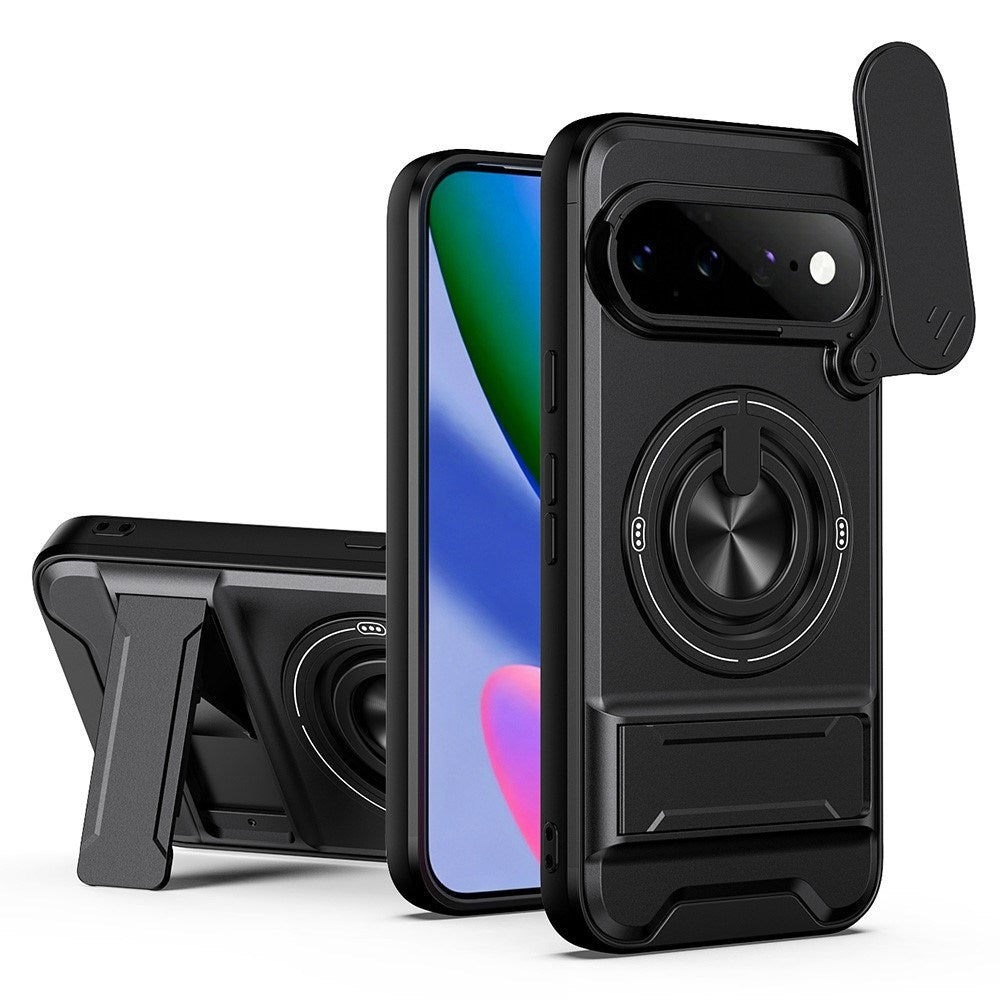 Google Pixel 11 / 11 Pro EIDERWOOD Hybrid Hantverkar Skal m. Kickstand & Cam Slider - MagSafe Kompatibel - Svart