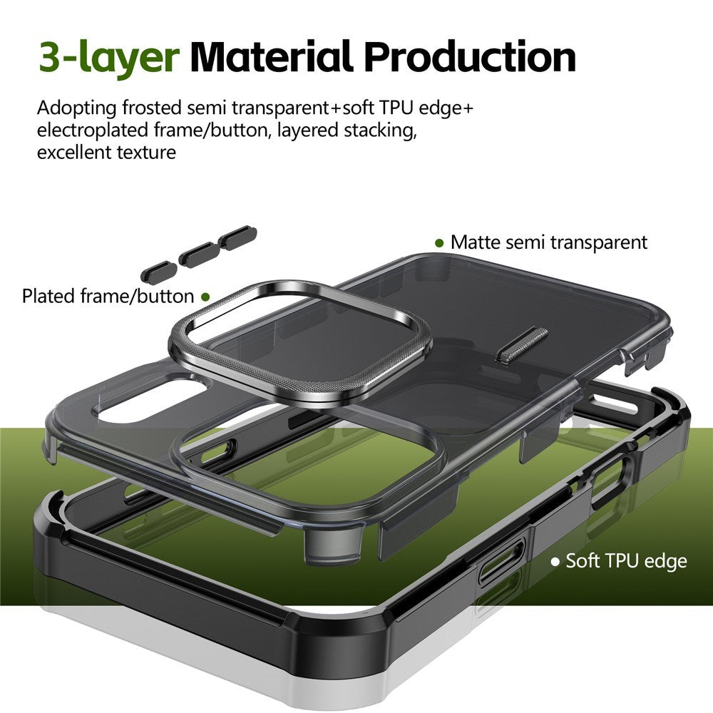 iPhone 17 Pro EIDERWOOD Matt Hybrid Plast Skal - MagSafe Kompatibel - Svart